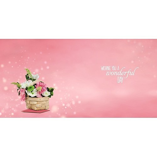 Bear with Basket of Flowers Birthday Card (3D Holographic)