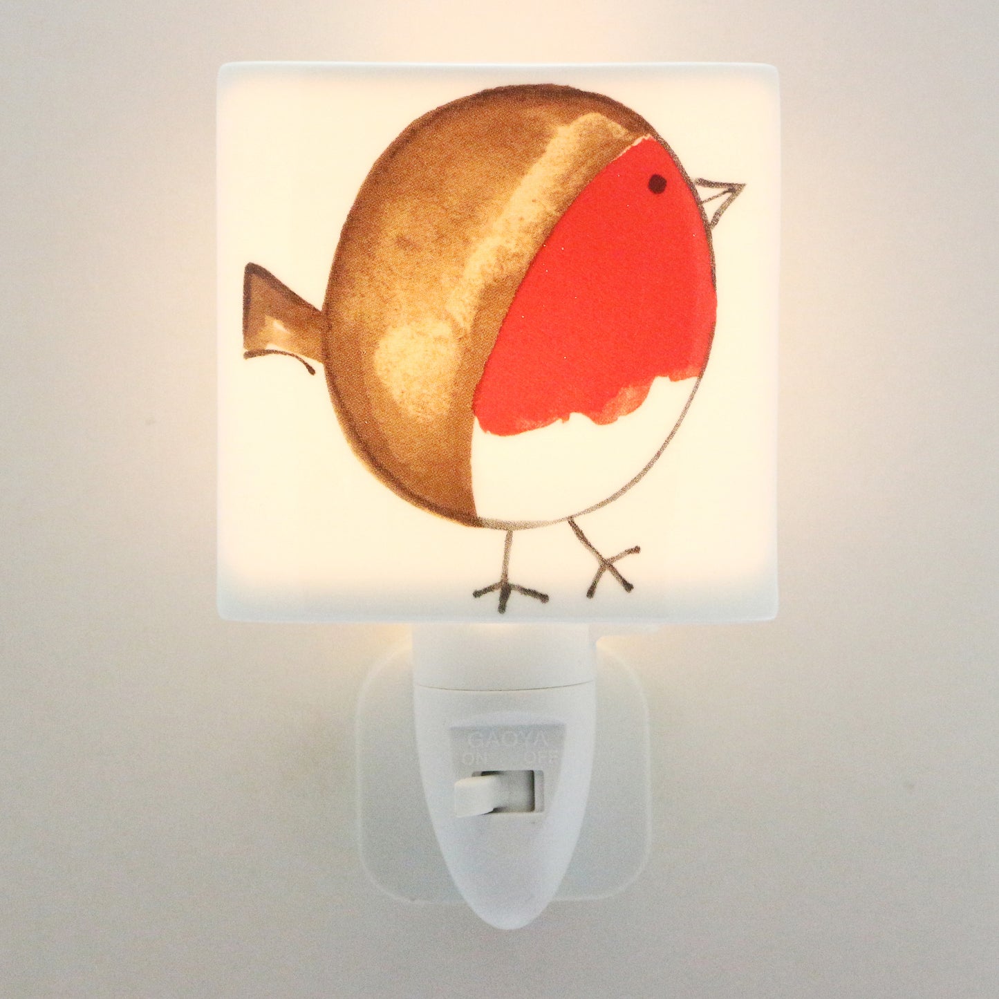 LED Ceramic Night Light - Fat Robin Design
