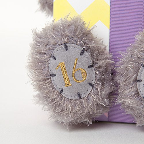 16th Birthday Teddy sitting in Gift Box - 7'' Bear