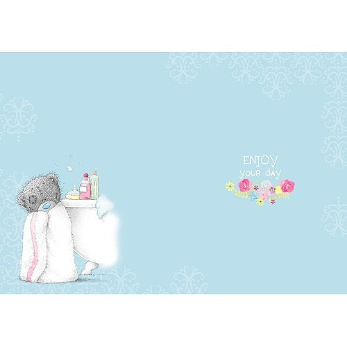 Bear in Bath Tub - Birthday Card