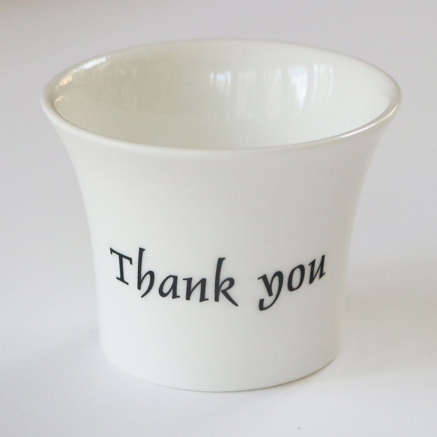 Daffodil Bone China Tea Light Holder - Thank You