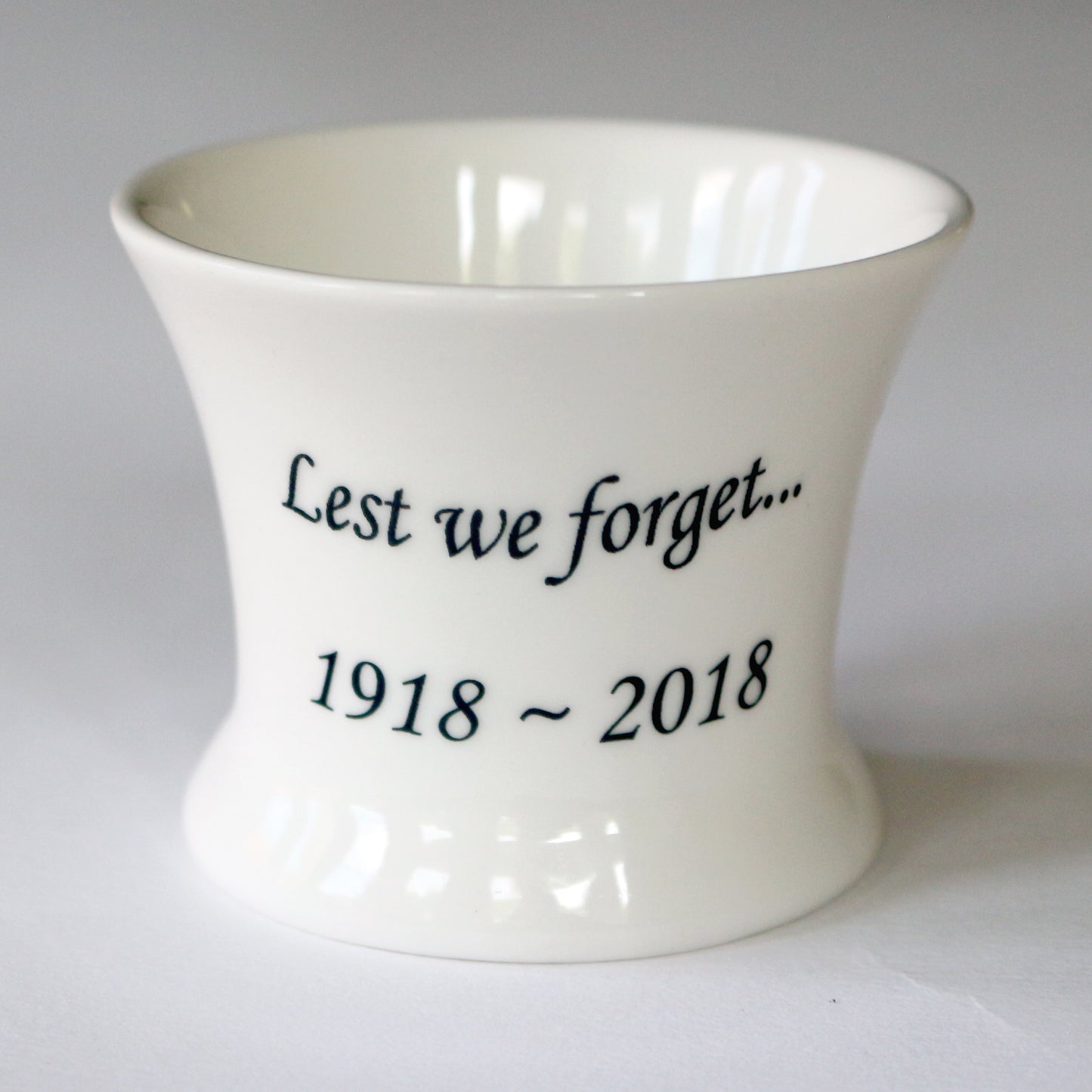Armistice Centenary - Poppy Bone China Tea Light Holder - Lest we forget… 1918-2018