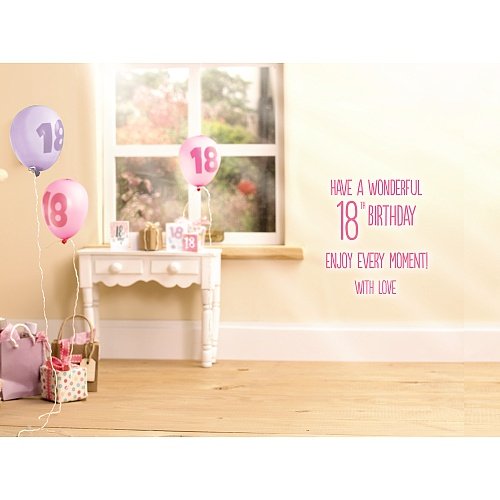 Happy 18th Birthday Card (3D Holographic)
