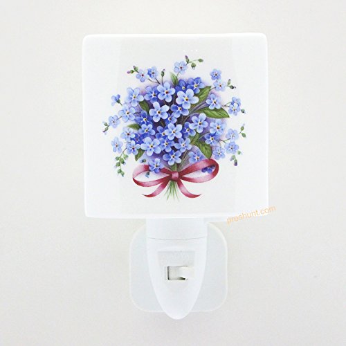 Forget Me Not Design Ceramic Night Light