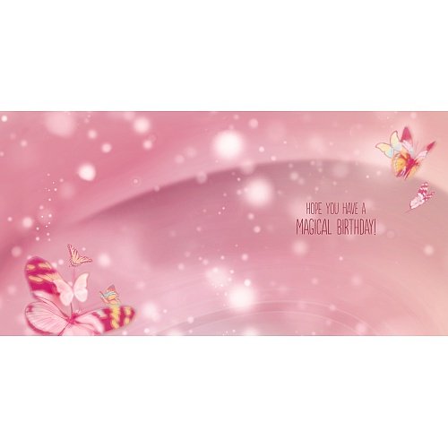 Bear with Butterflies Birthday Card (3D Holographic)