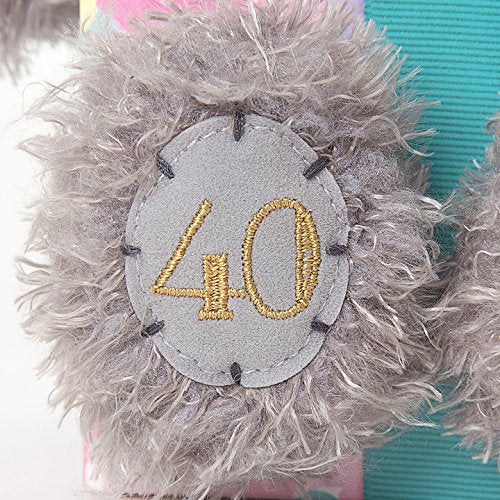 40th Birthday Teddy sitting in Gift Box - 7'' Bear