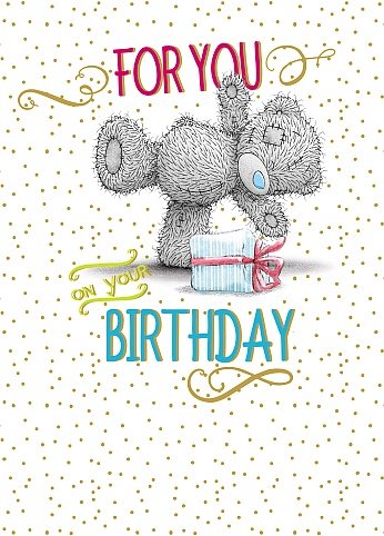 Clumsy Bear - Birthday Card