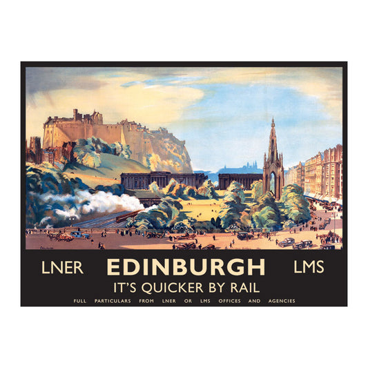 LNER LMS Edinburgh Quicker By Rail (Small)