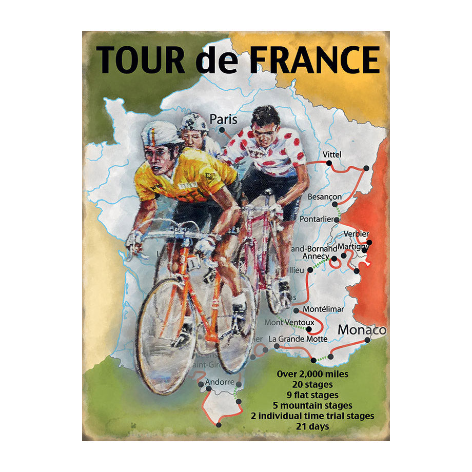Tour De France Map (Small)