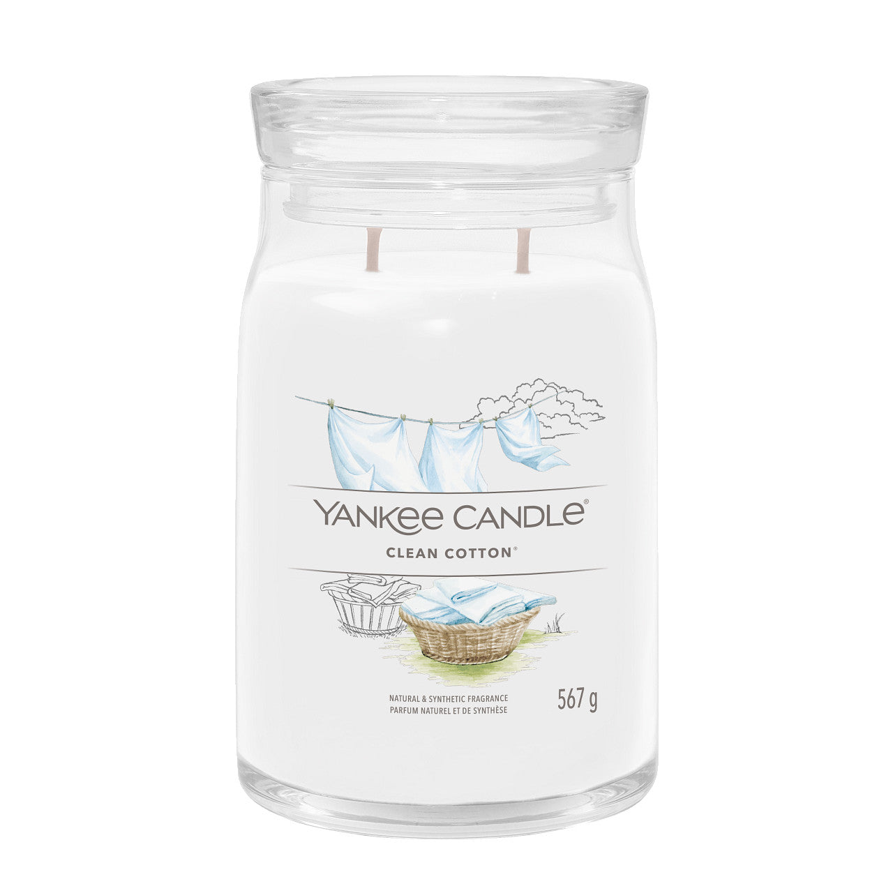 Clean Cotton - Signature Large Jar Scented Candle