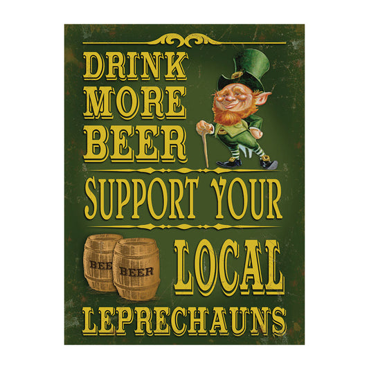 Drink More Beer - Support Your Local Leprechauns (Small)