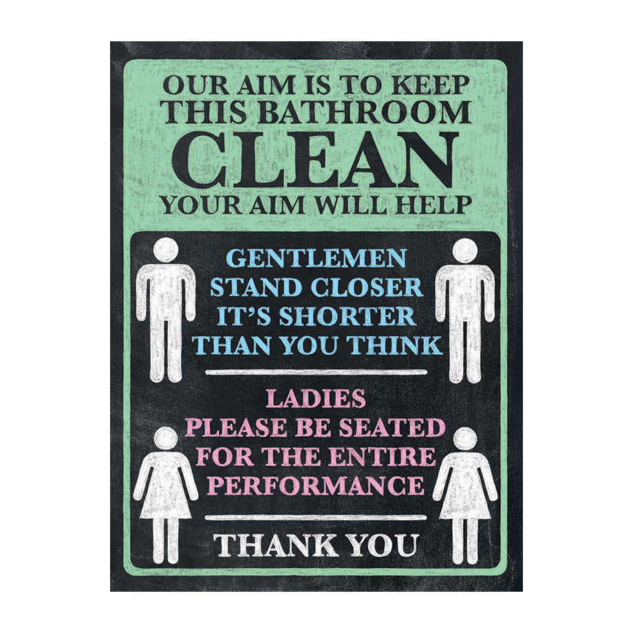 Your Aim Will Help - Toilet Sign (Small)