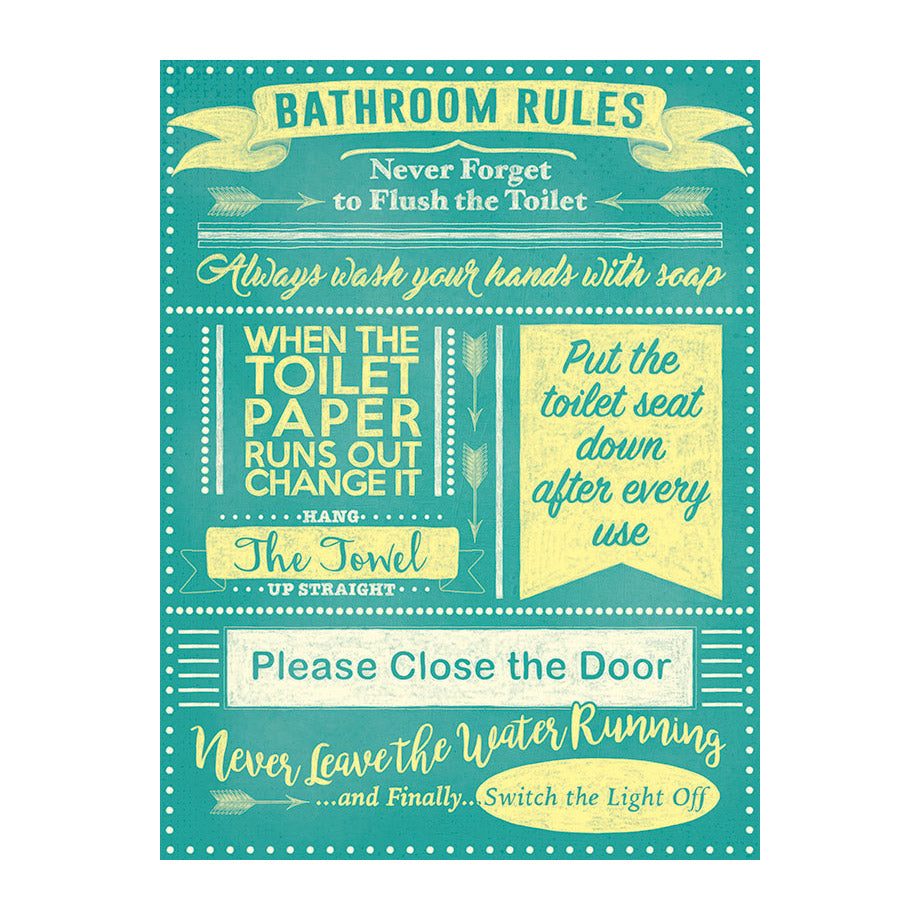 Bathroom Toilet Rules (Small)