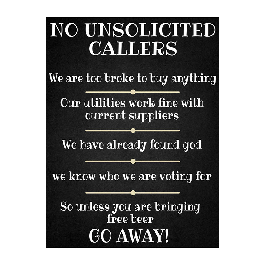 No Unsolicited Callers (Small)