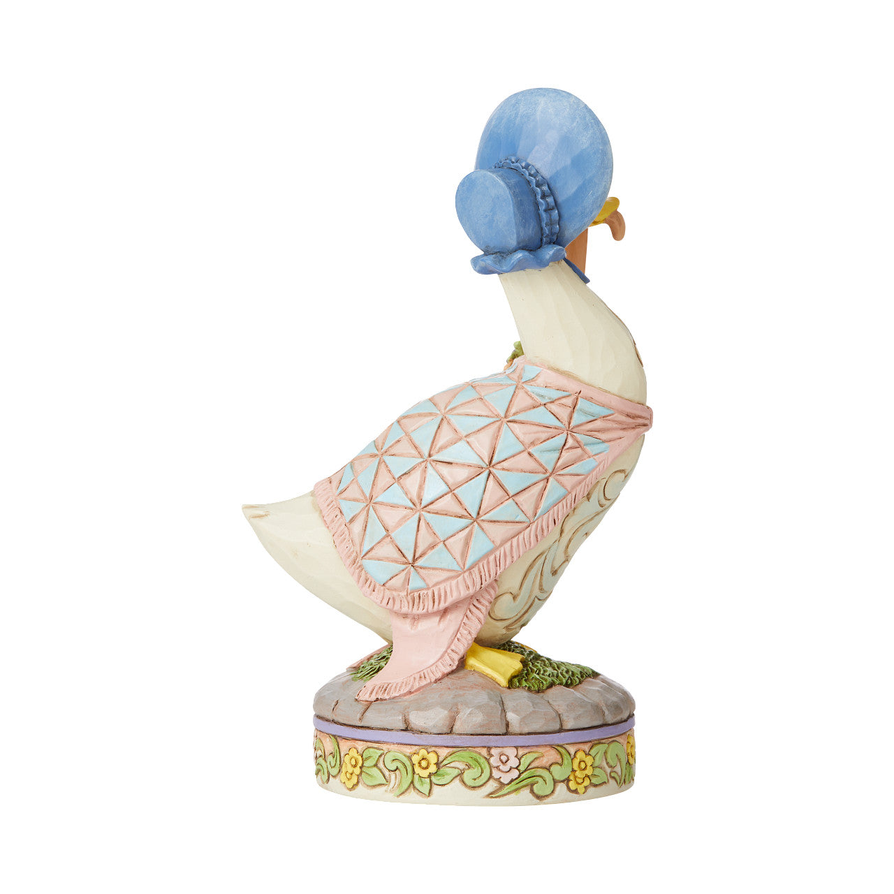 Jemima Puddle-duck - wearing a shawl and a poke bonnet
