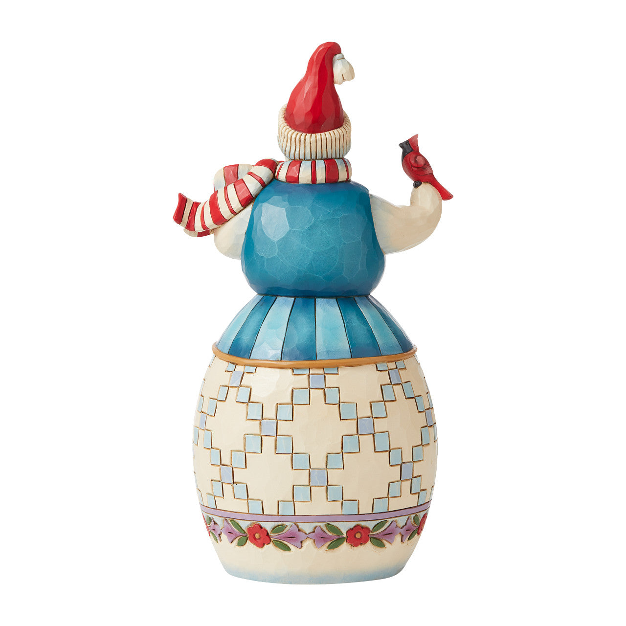 Answering Winter's Call - Snowman With Cardinal Scene Figurine