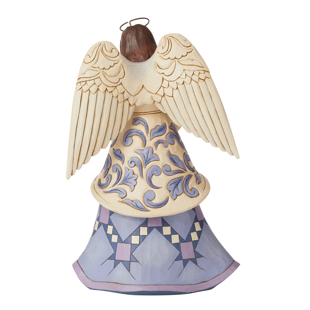 Blessed Savior, We Adore Thee - Angel Holding Nativity Stable Figurine