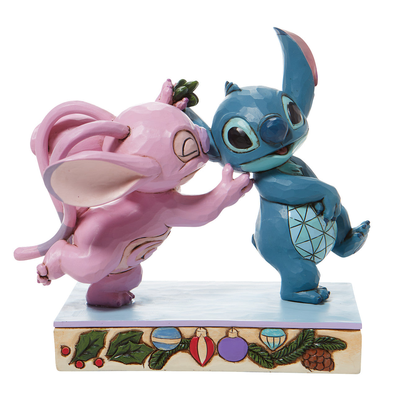 Mistletoe Kiss - Stitch and Angel with Mistletoe