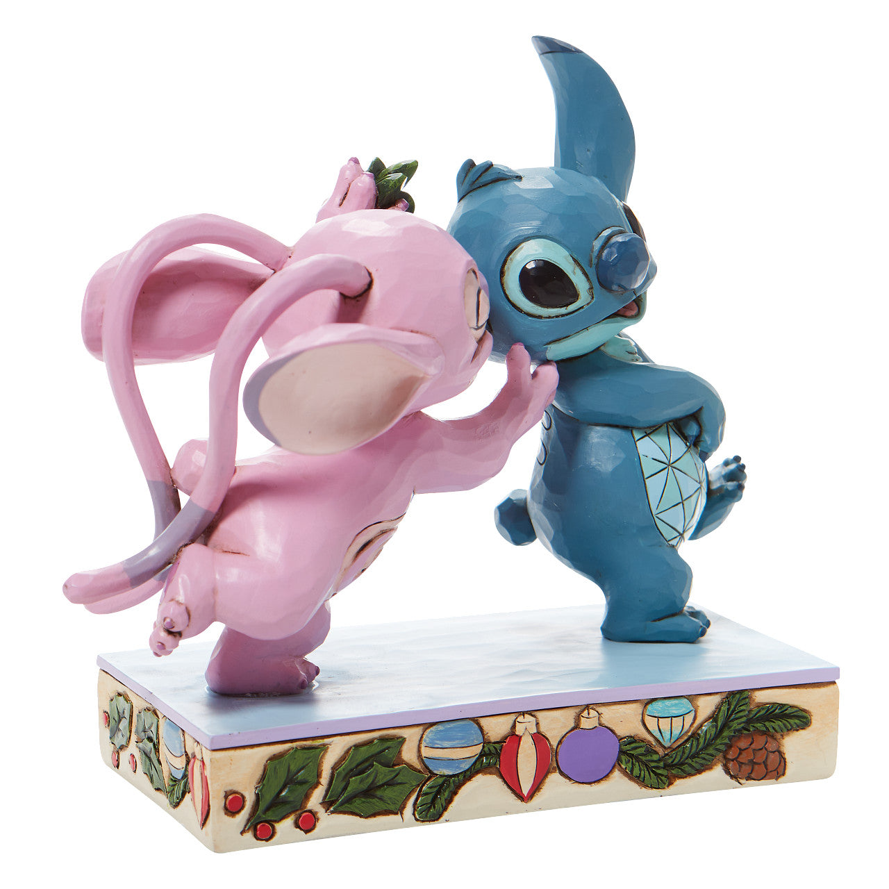 Mistletoe Kiss - Stitch and Angel with Mistletoe