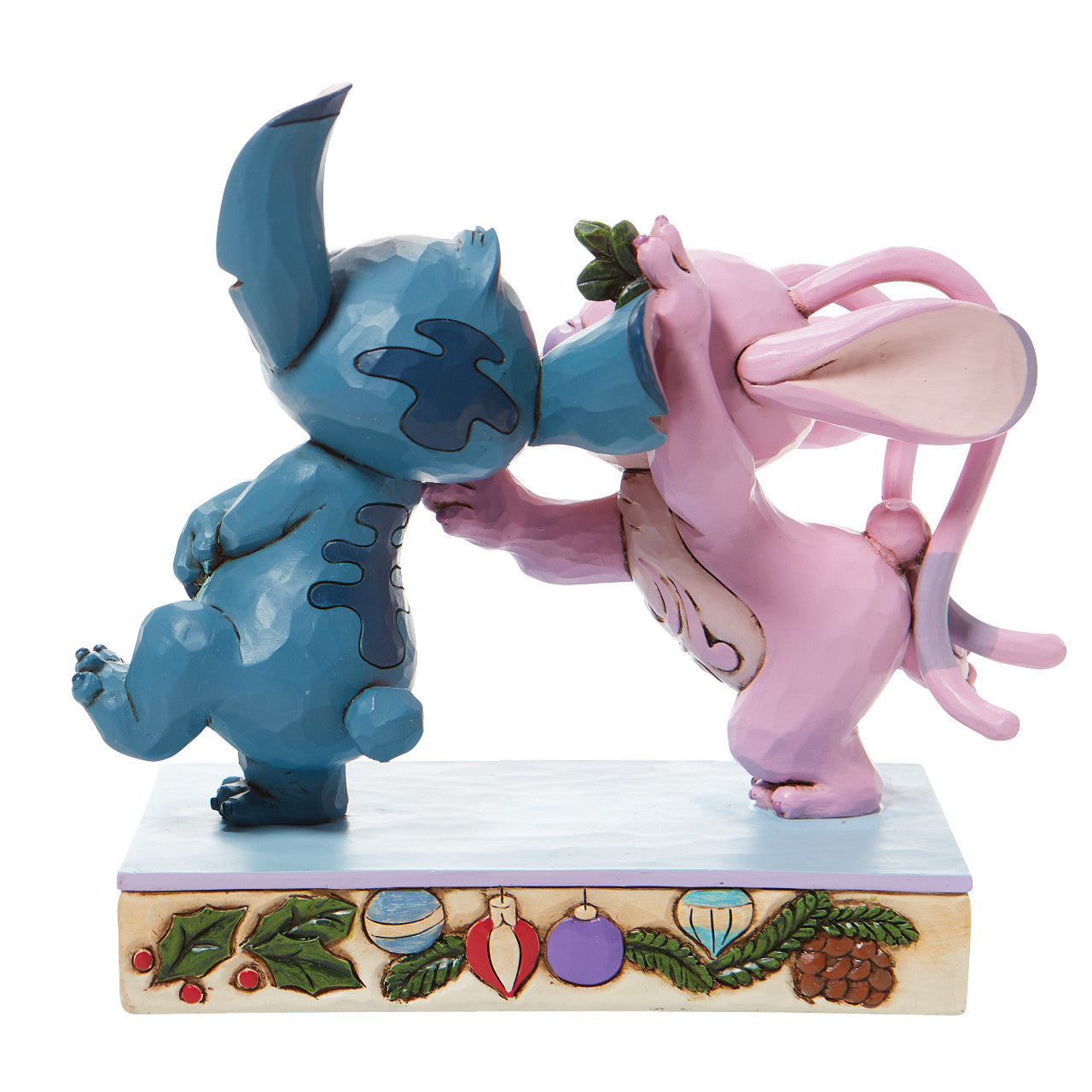 Mistletoe Kiss - Stitch and Angel with Mistletoe