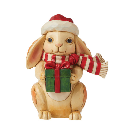 Christmas Bunny Mini Figurine