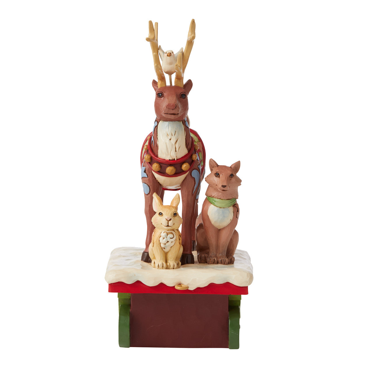 Onward Toward Wintry Adventures - Reindeer Train Car Figurine