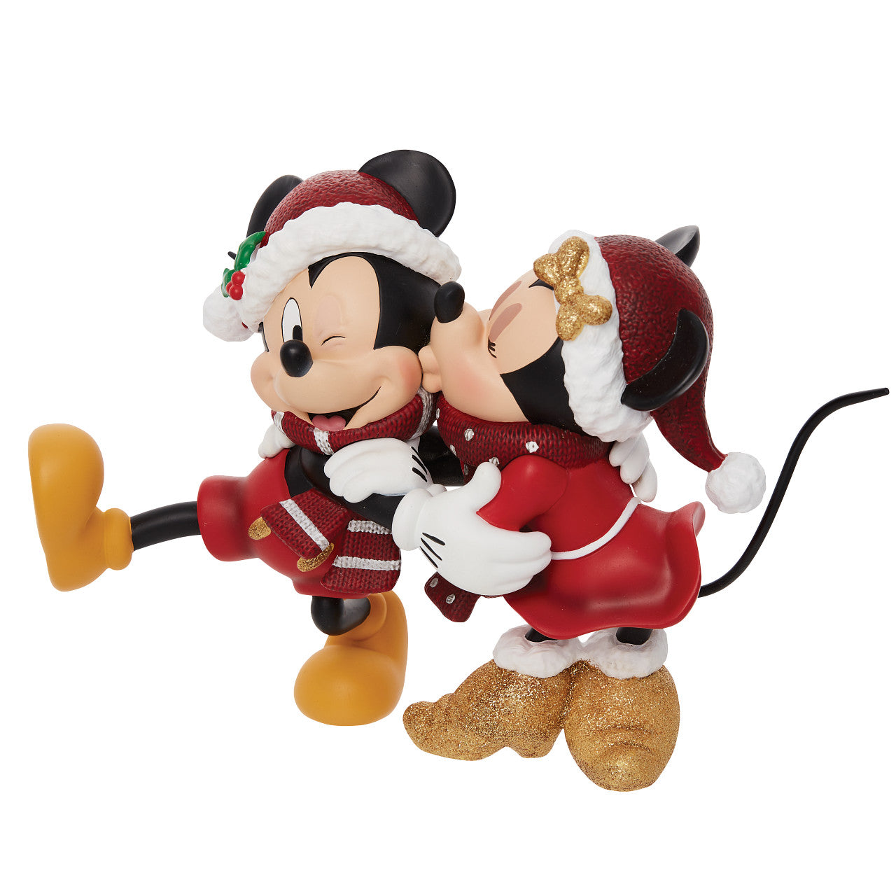 Christmas Mickey and Minnie Figurine
