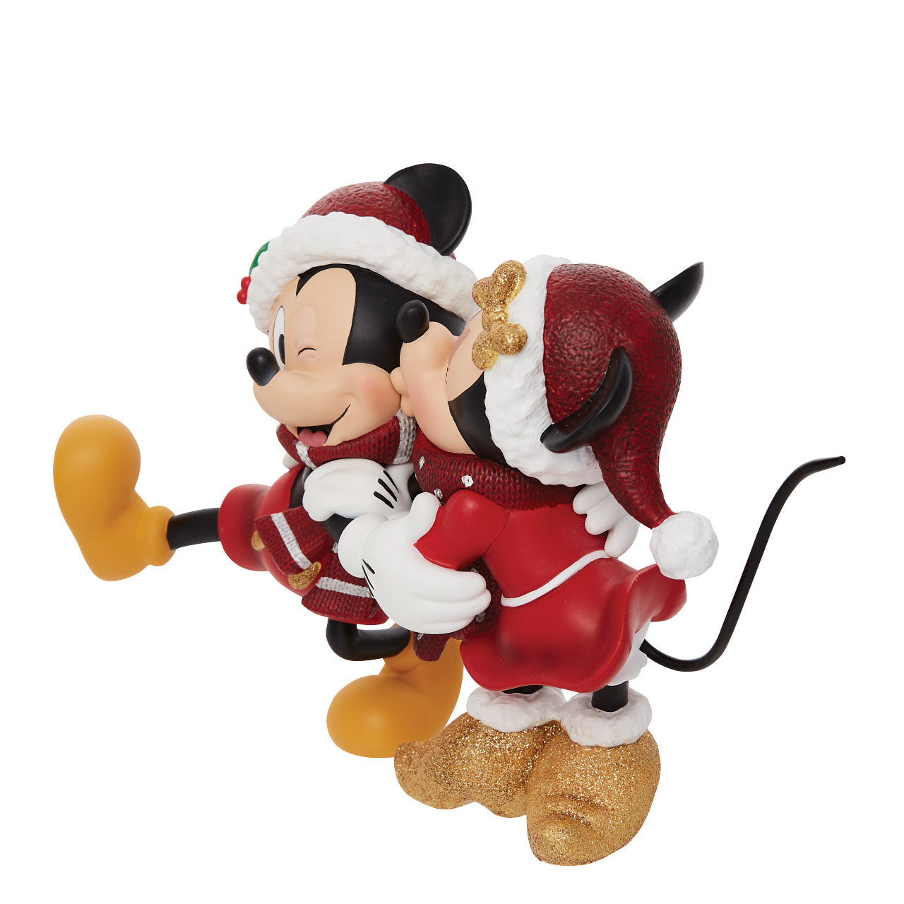 Christmas Mickey and Minnie Figurine