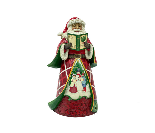 Here We Come A Caroling - Caroling Song Santa Figurine