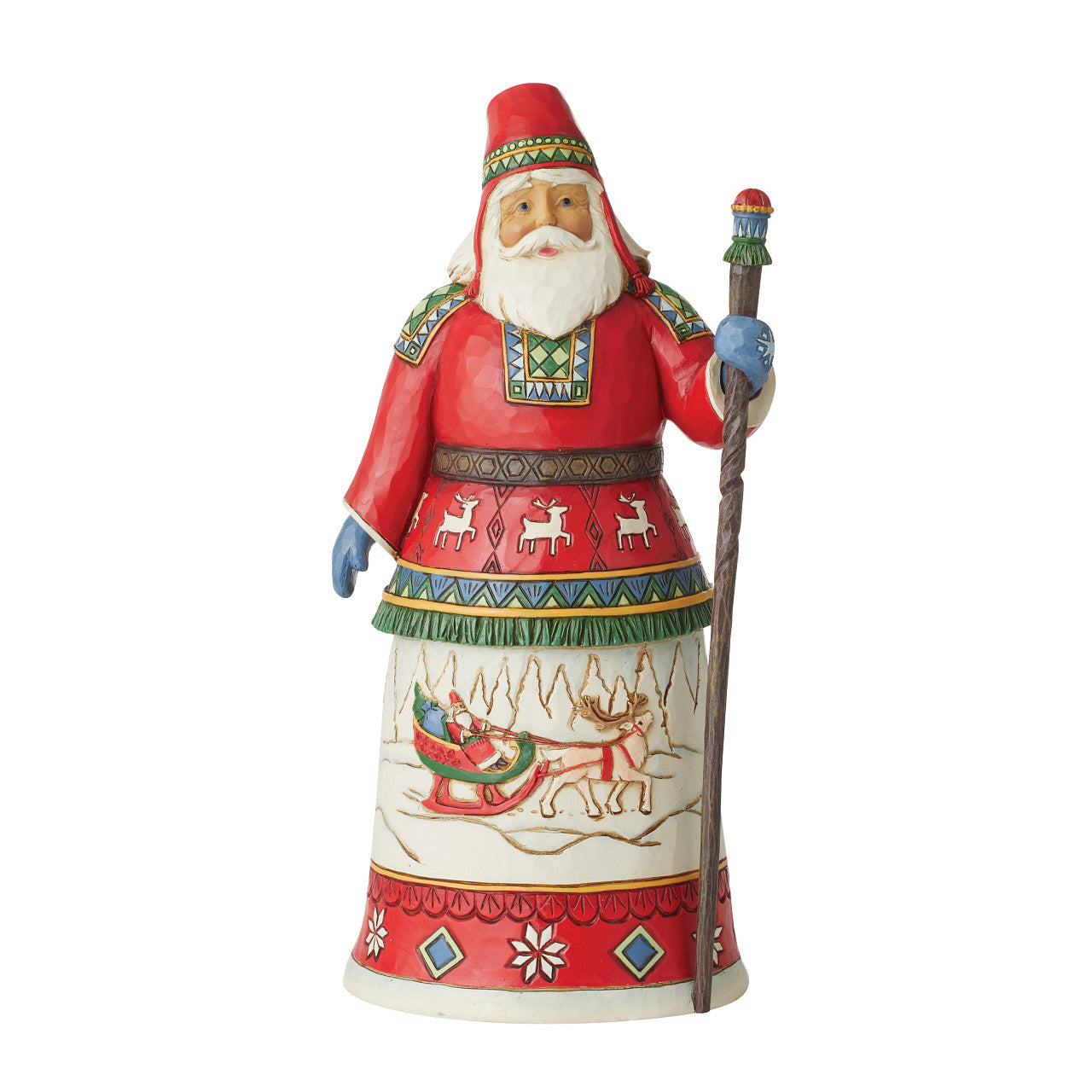 Father of the North - Lapland Santa With Cane Figurine
