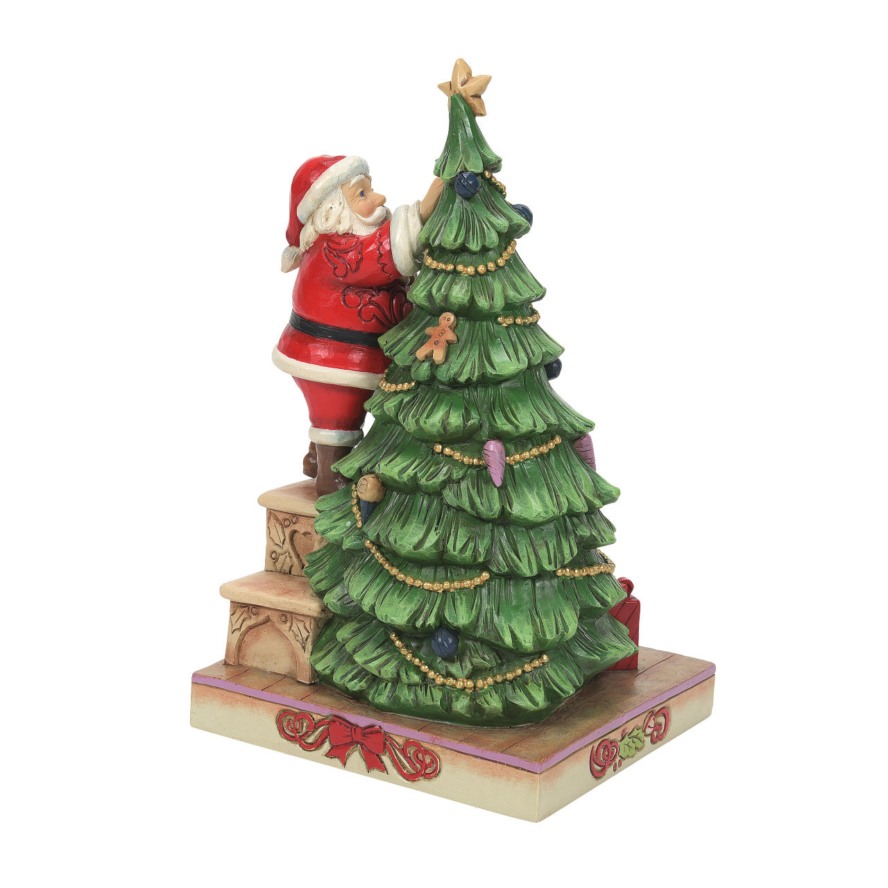 The Most Wonderful Time of the Year - Santa Decorating Tree Figurine