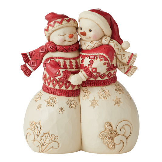 Baby It's Cold Outside - Nordic Noel Snowman Couple Figurine