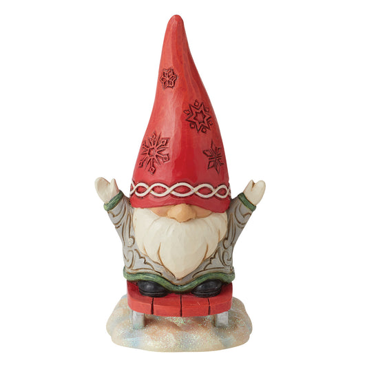 Snow Much Fun! - Gnome Sledding Figurine