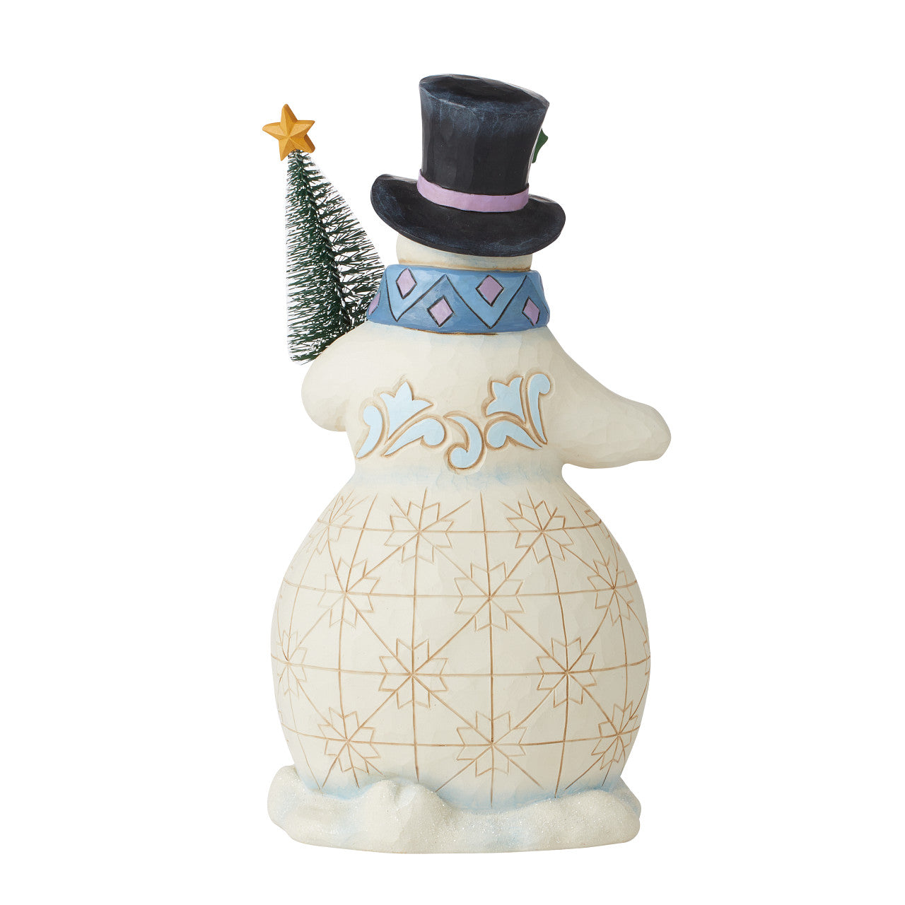 Ain't No Man LIke a Snowman - Snowman Holding Tree Figurine