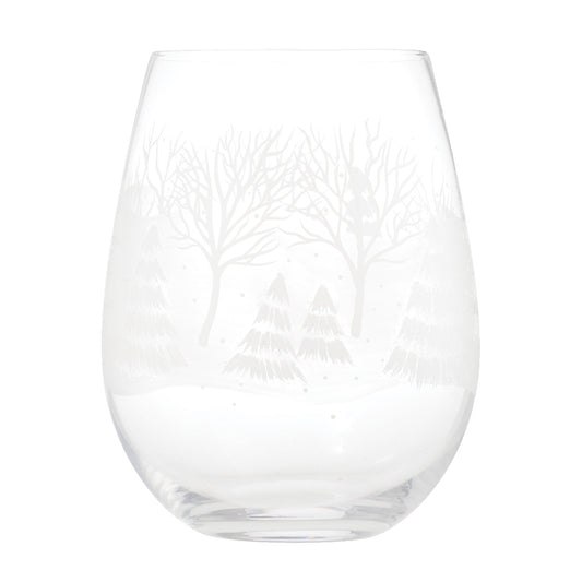 Frosted Forest Wine Glass