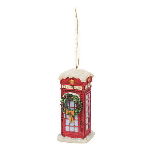 Christmas Phone Box Hanging Ornament