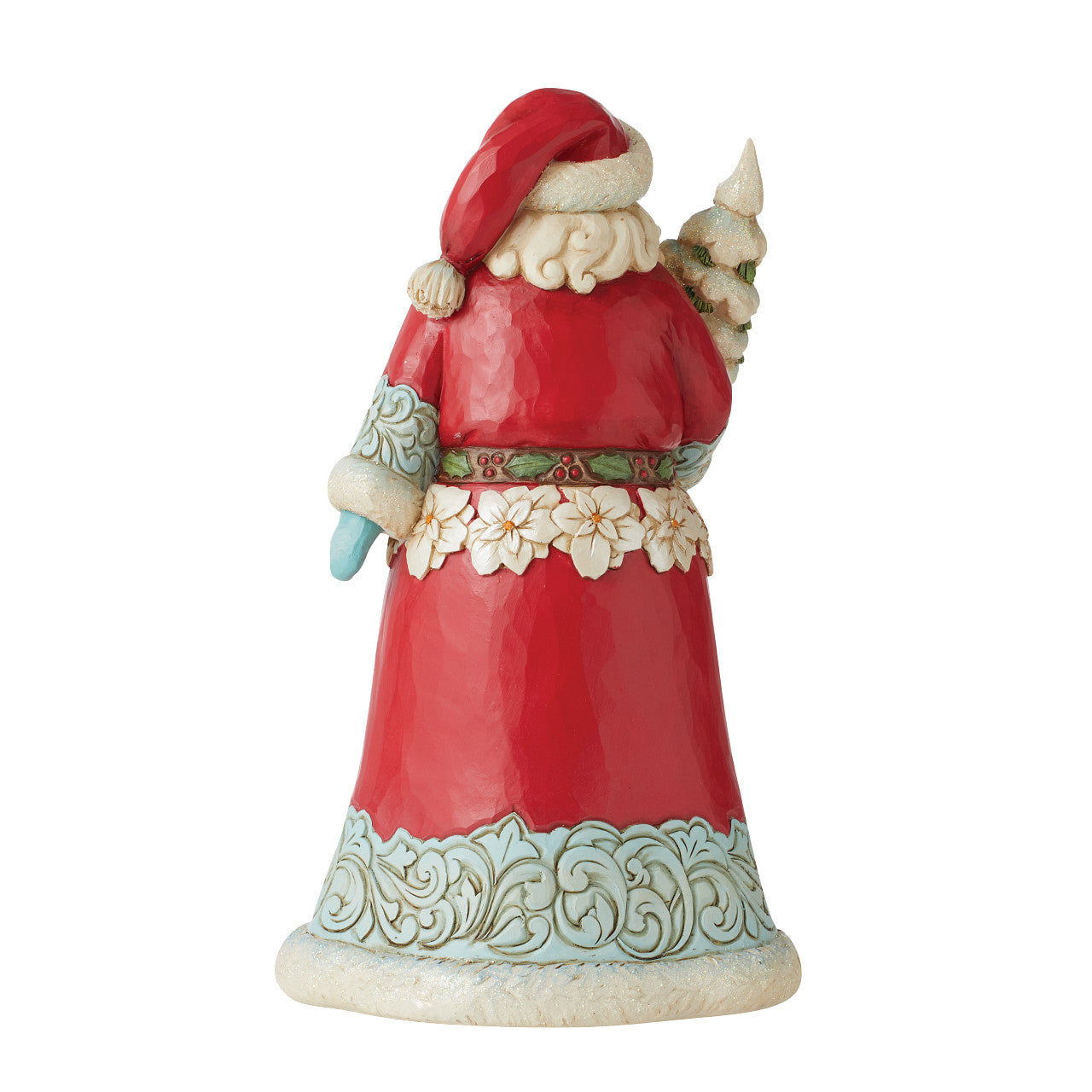 Tree Top Glisten - Winter Wonderland Santa Holding Tree Figurine