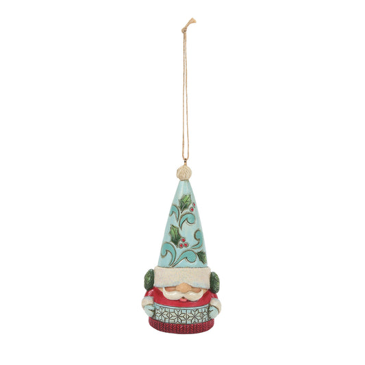 Winter Wonderland Gnome Wearing Earmuffs Hanging Ornament