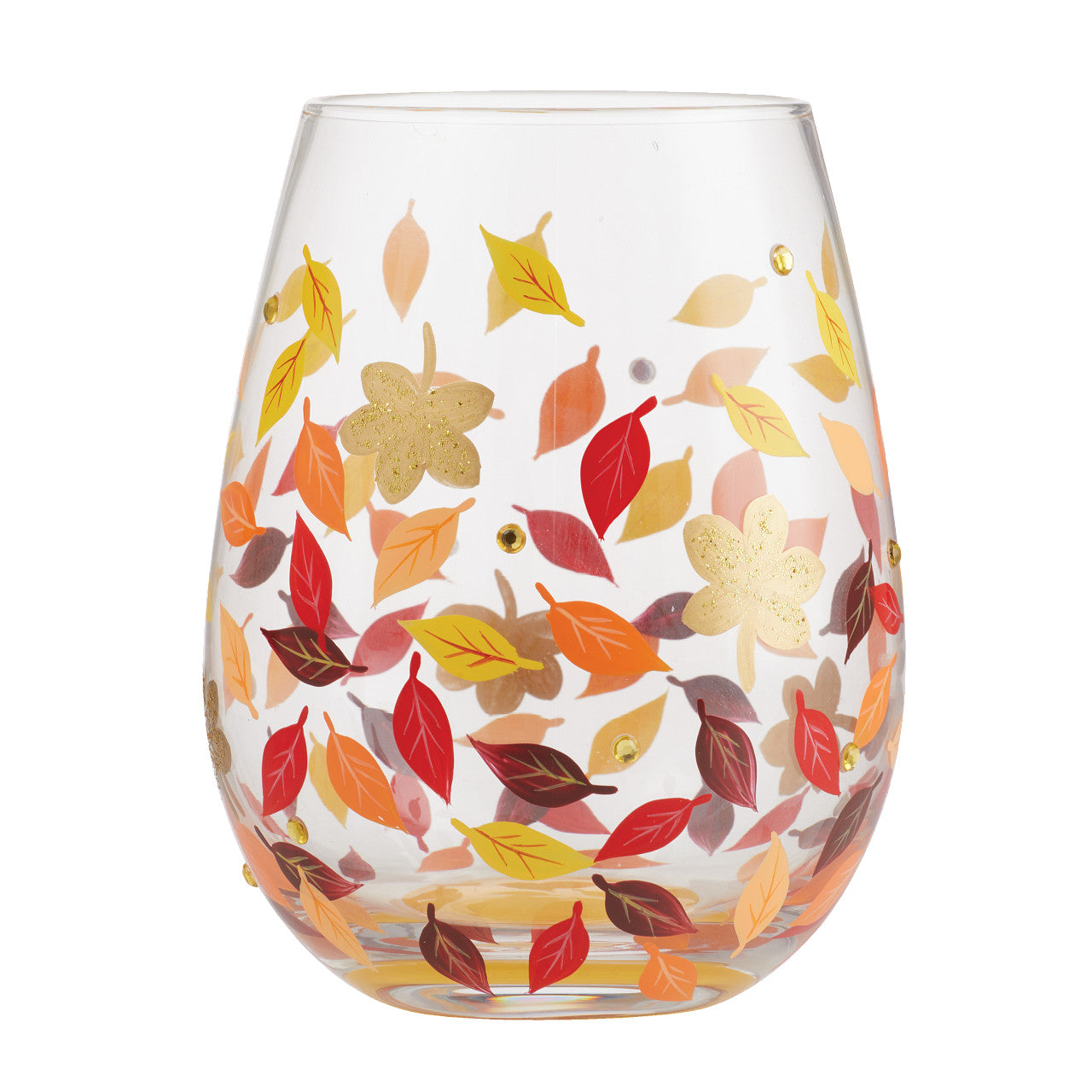 Leaves a Million Stemless Wine Glass