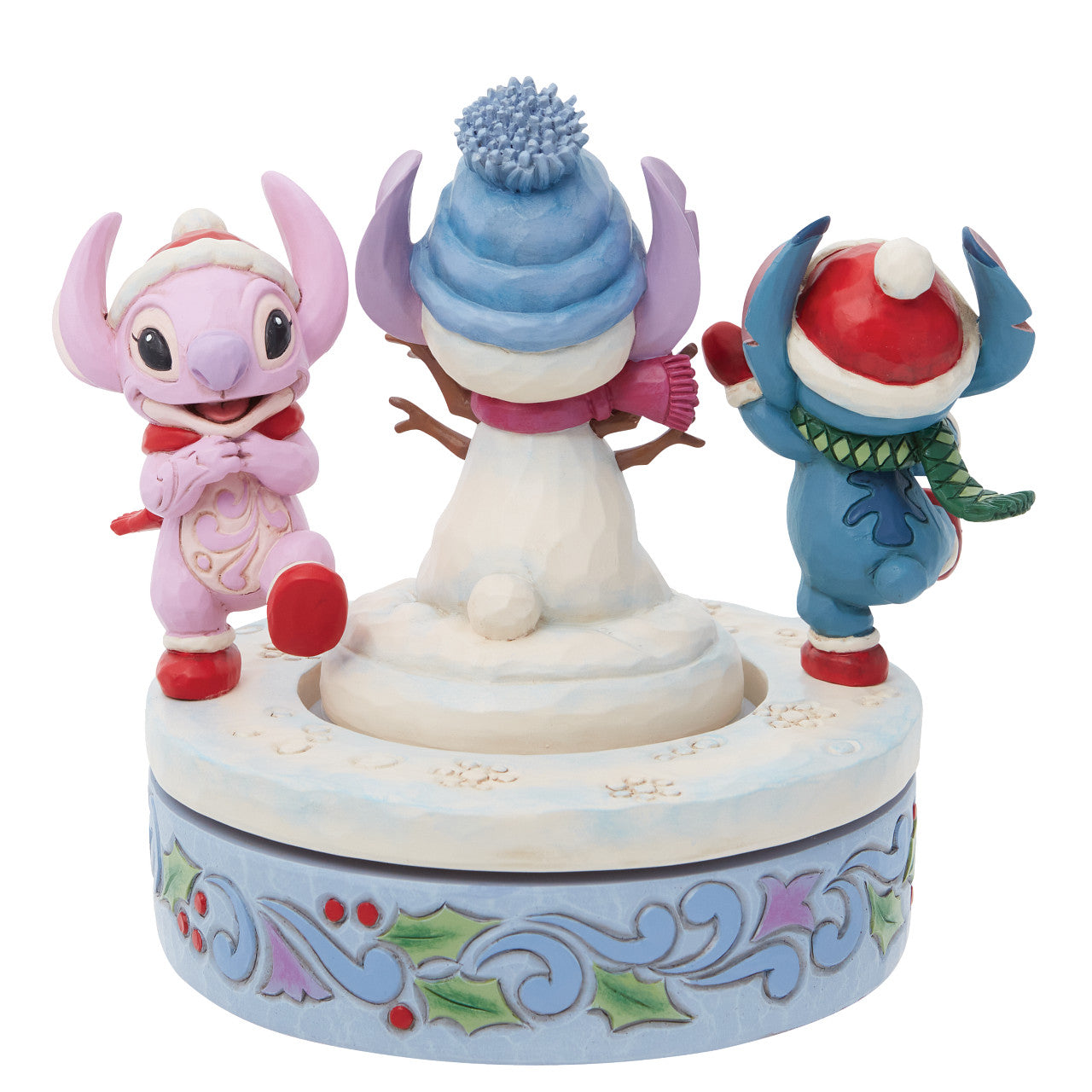 Snowy Shenanigans - Stitch and Angel Rotating