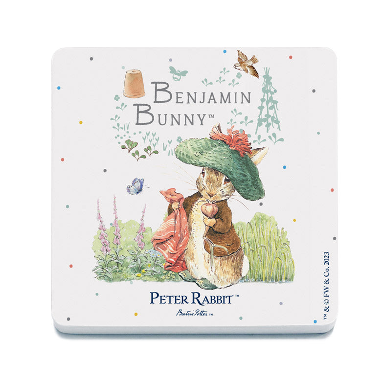 Beatrix Potter - Benjamin Bunny and Handkerchief (Drinks Coaster)