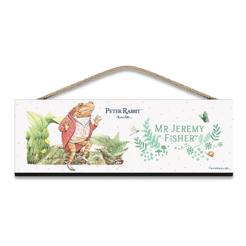 Beatrix Potter - Mr Jeremy Fisher (Wooden Sign)