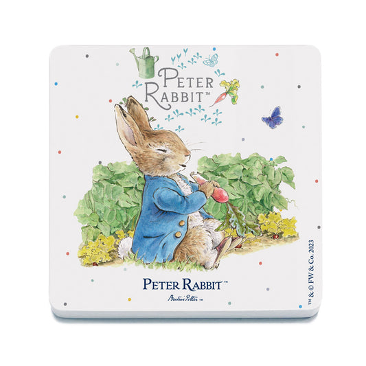 Beatrix Potter - Peter Rabbit and Radish (Drinks Coaster)