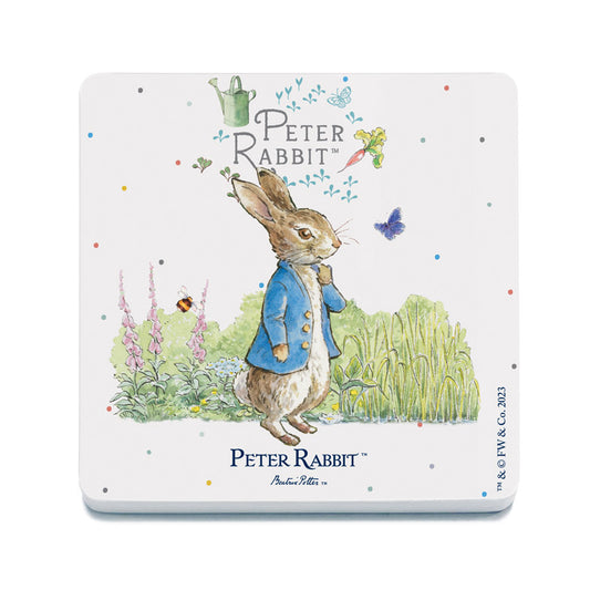 Beatrix Potter - Peter Rabbit with Butterfly and Bee (Drinks Coaster)