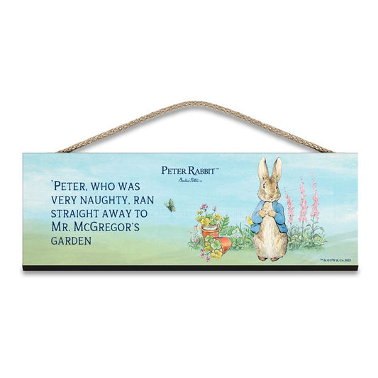 Beatrix Potter - Peter Rabbit - Peter, who was very naughty… (Wooden Sign)