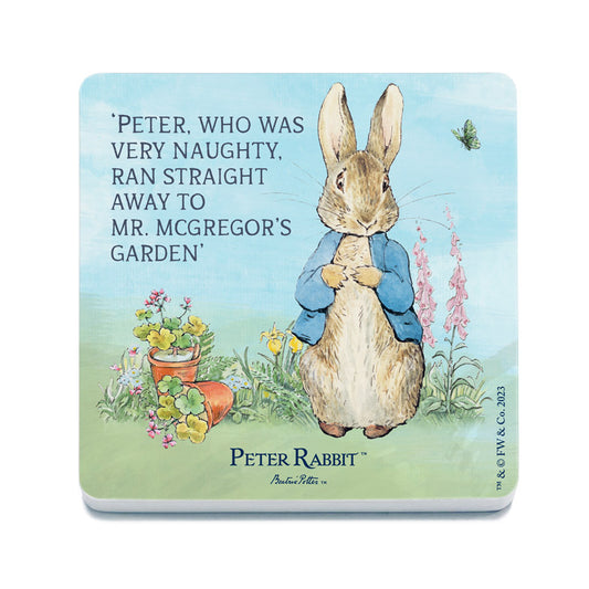 Beatrix Potter - Peter Rabbit - Peter, who was very naughty… (Drinks Coaster)