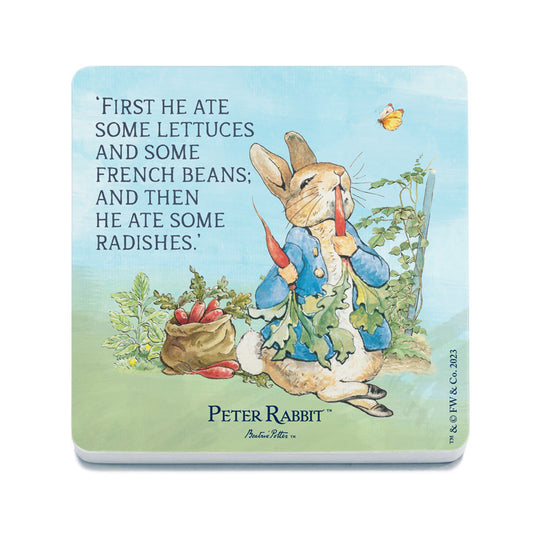 Beatrix Potter - Peter Rabbit - First he ate some lettuces… (Drinks Coaster)