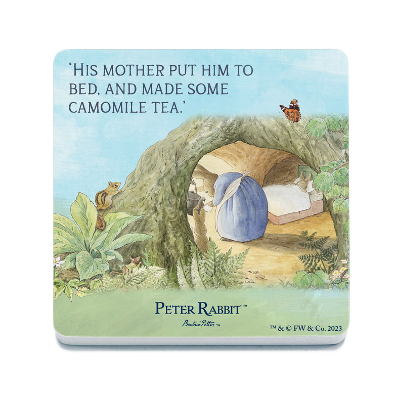 Beatrix Potter - Mrs Rabbit - His Mother put him to bed… (Drinks Coaster)