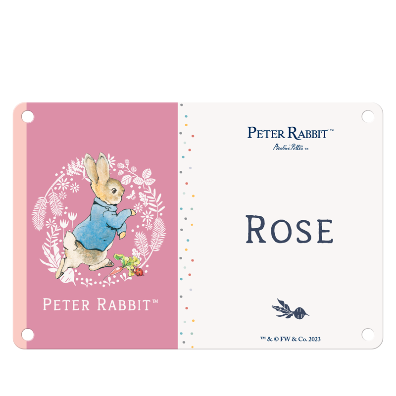 Beatrix Potter - Peter Rabbit - Rose (Named Sign)