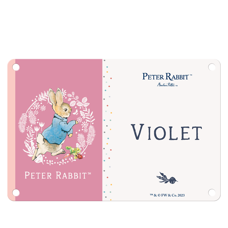 Beatrix Potter - Peter Rabbit - Violet (Named Sign)